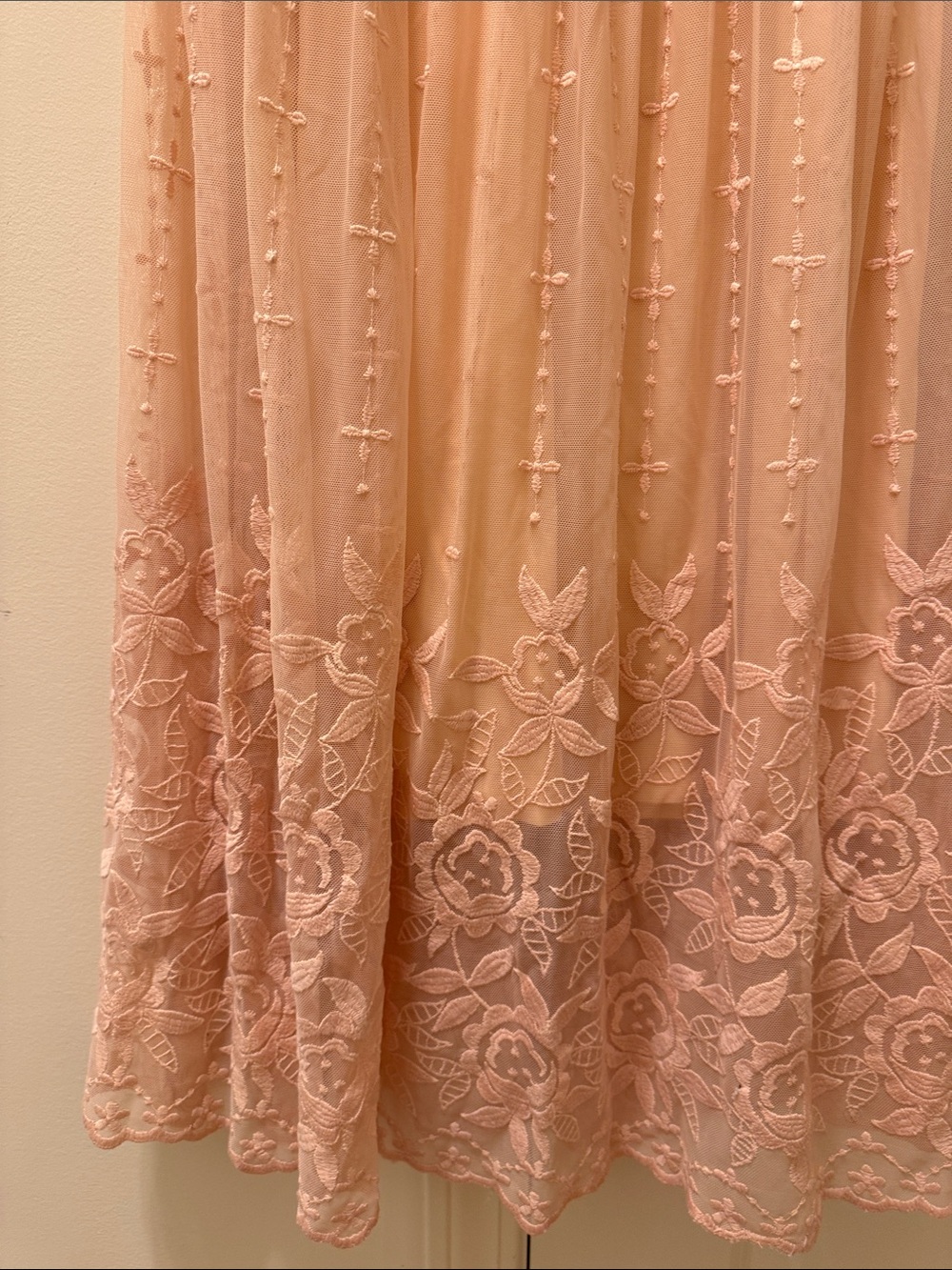 Sundance Blush Peach Lace Midi Dress - Picture 4 of 7